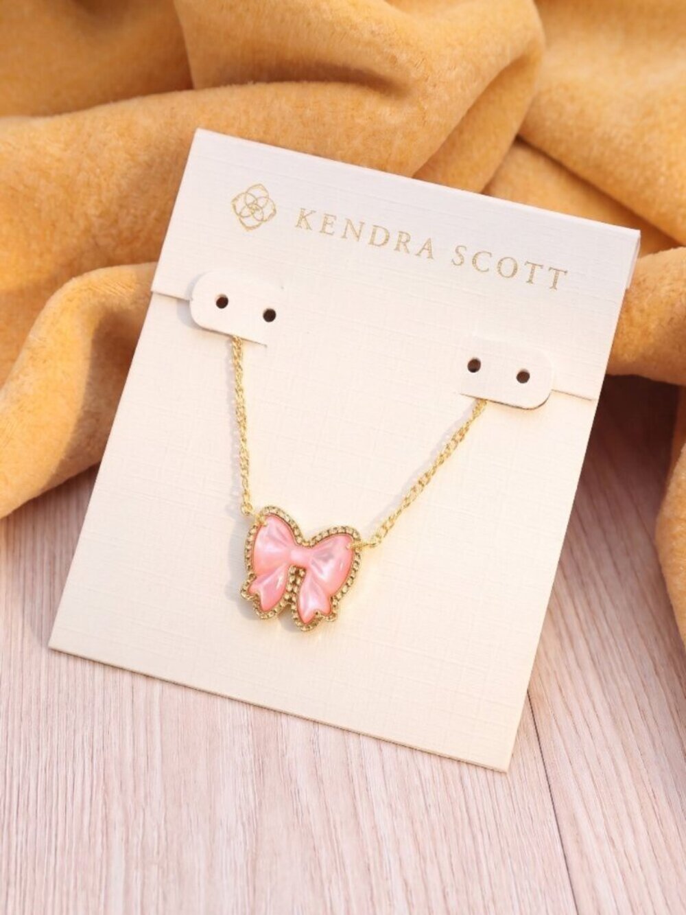 Kendra Scott Haley Bow Gold Necklace Gold NEW